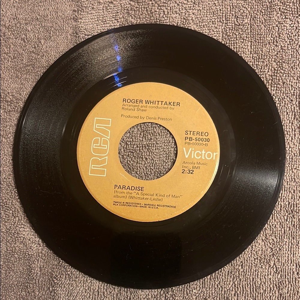 Black Vinyl Record - Roger Whittaker